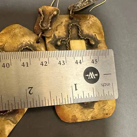 Vintage Brazilian earrings with real ivory detail - Picture 13 of 14